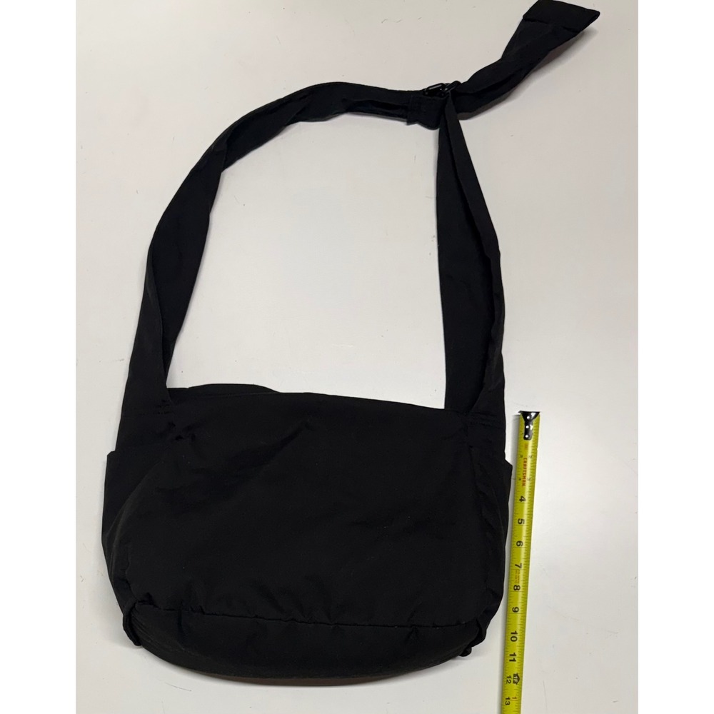 Uniqlo C Round Shoulder Bag Black Large Crossbody Messenger Bag‎